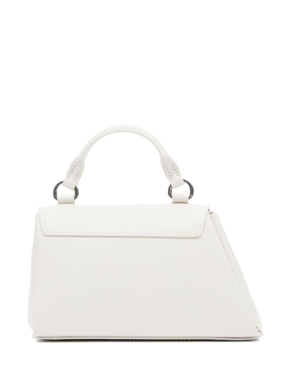 Snatched asymmetric micro leather handbag