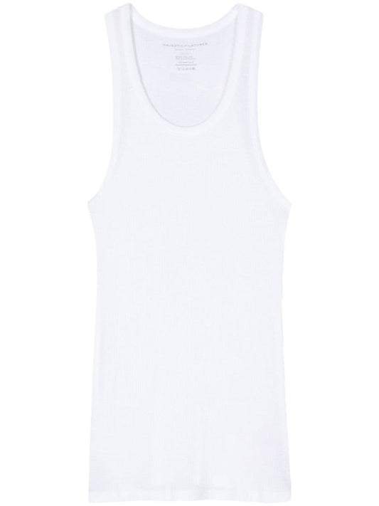 Ribbed viscose tank top