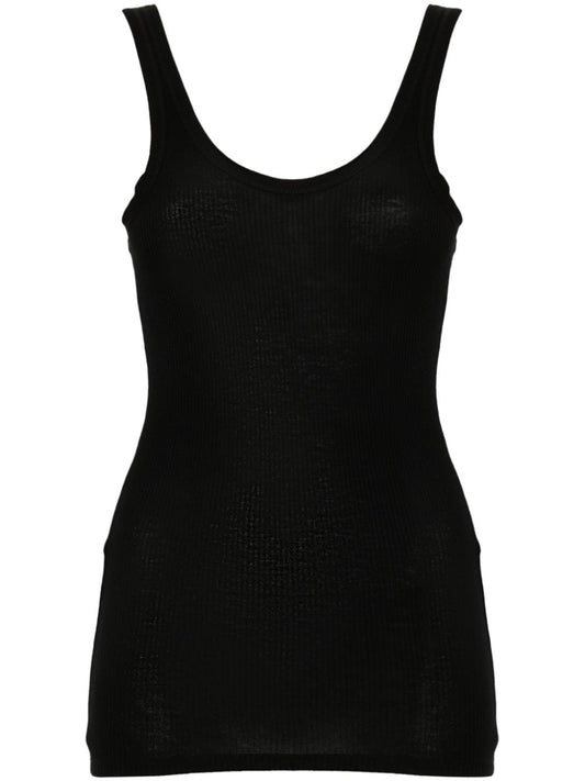 Ribbed viscose tank top