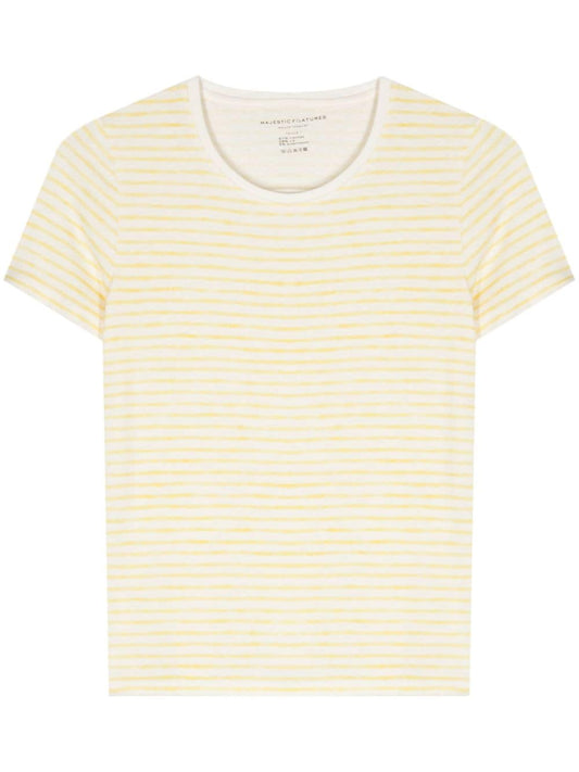 Striped linen blend t-shirt