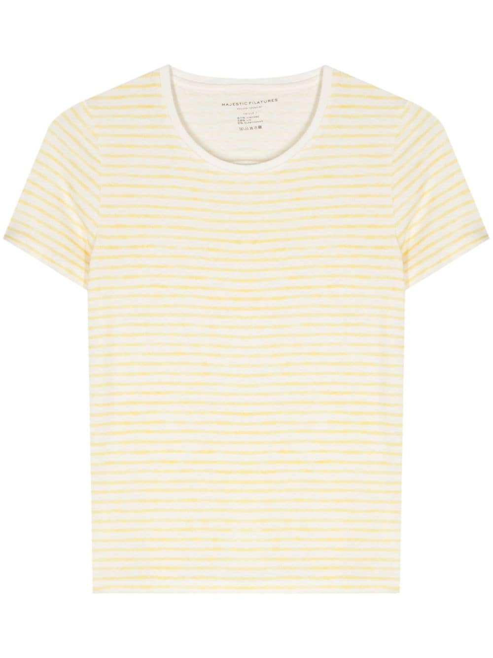 Striped linen blend t-shirt