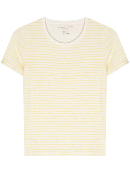 Striped linen blend t-shirt