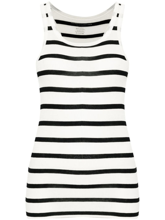 Striped ribbed tank top