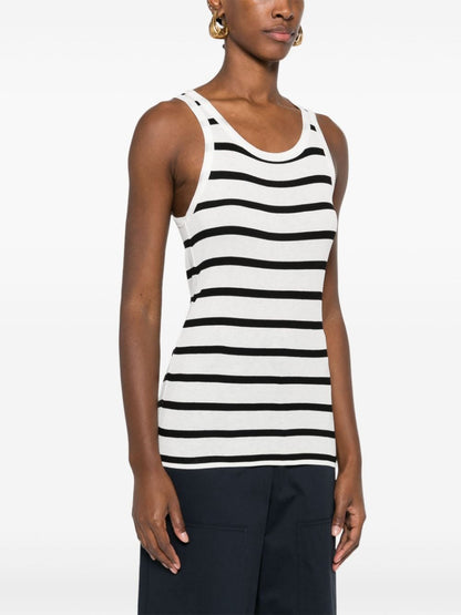 Striped ribbed tank top