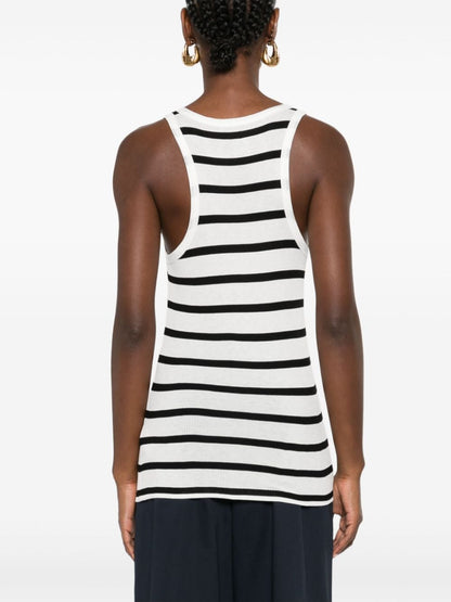 Striped ribbed tank top