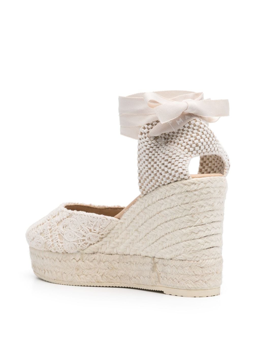 Yucatán crochet cotton wedge espadrilles