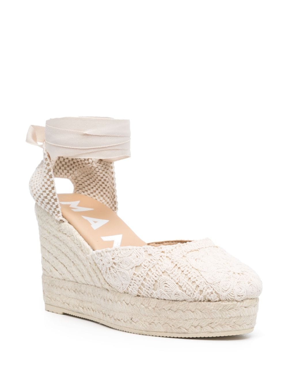 Yucatán crochet cotton wedge espadrilles