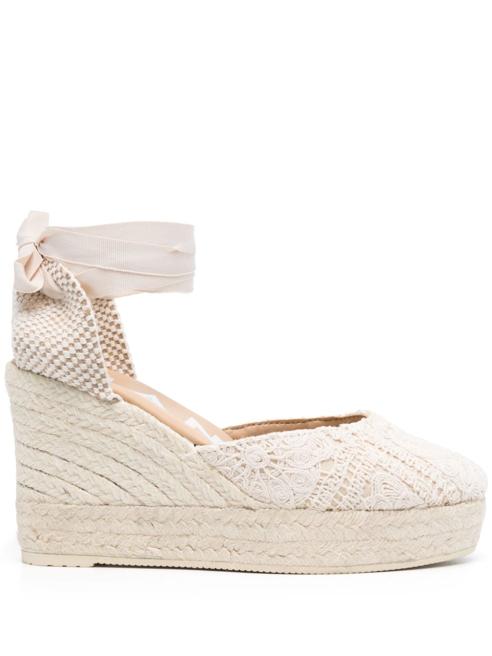 Yucatán crochet cotton wedge espadrilles