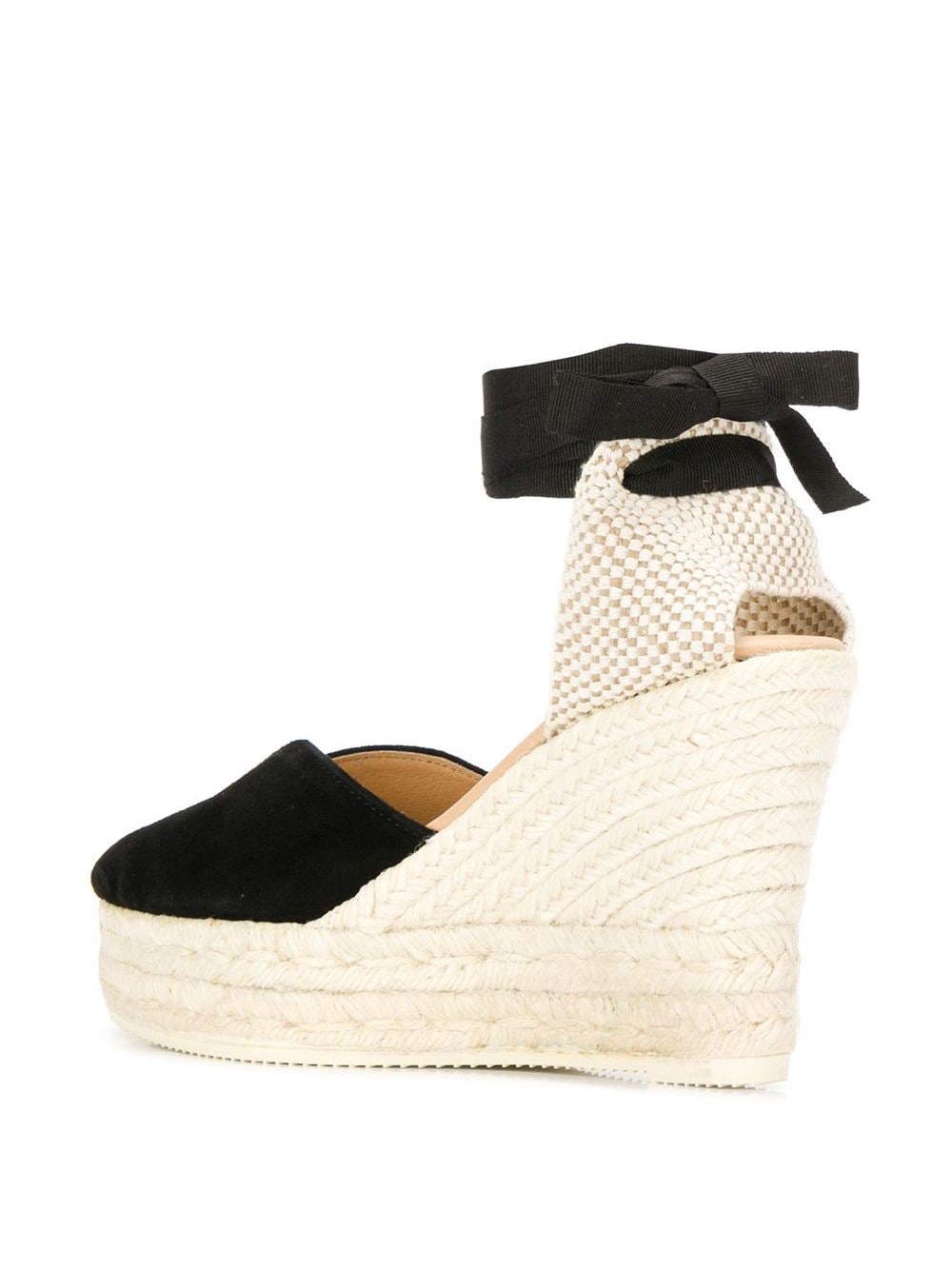 Hamptons suede heart-shaped wedge espadrilles