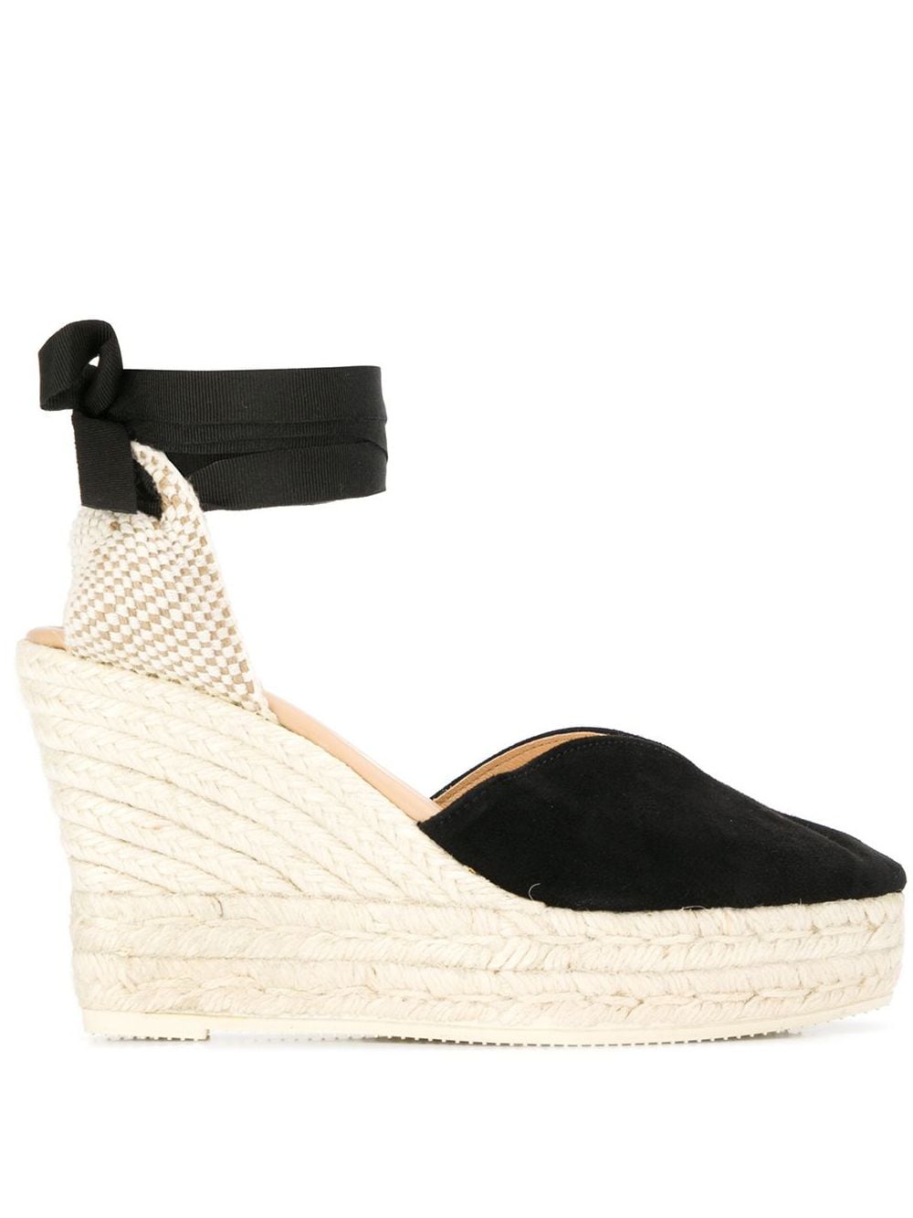 Hamptons suede heart-shaped wedge espadrilles