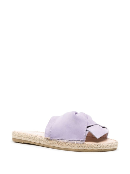 Hamptons knot-detail suede sandals