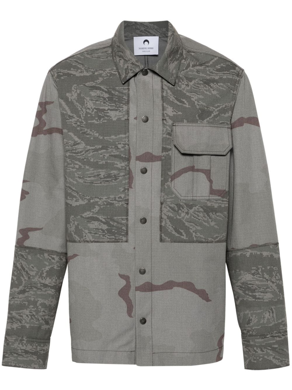 Camouflage print overshirt