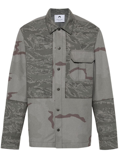 Camouflage print overshirt