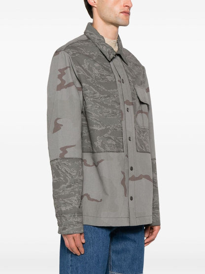 Camouflage print overshirt