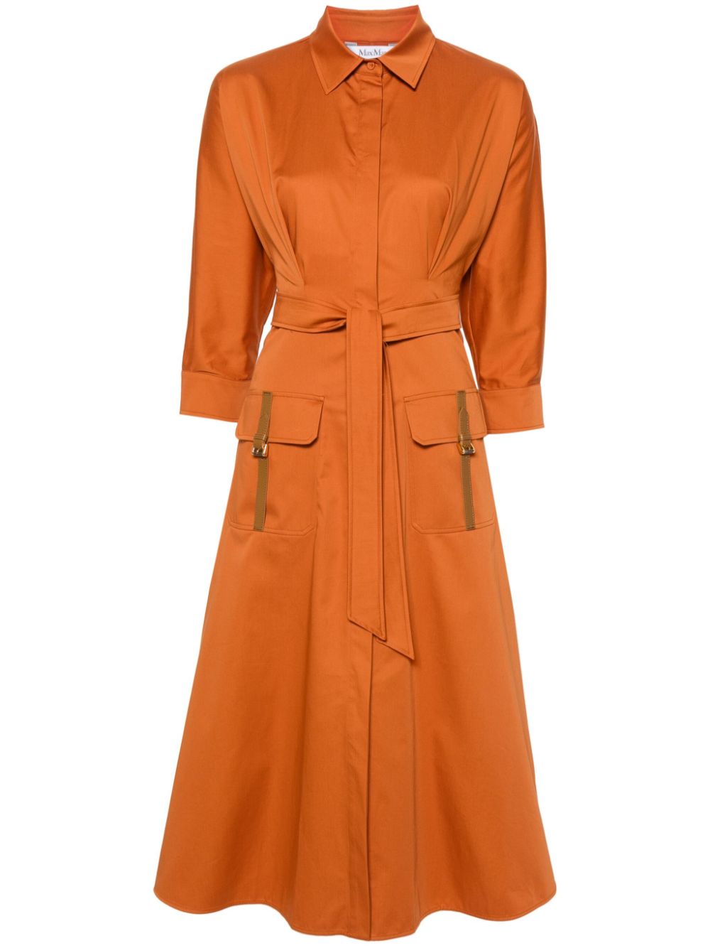 Cotton midi shirtdress