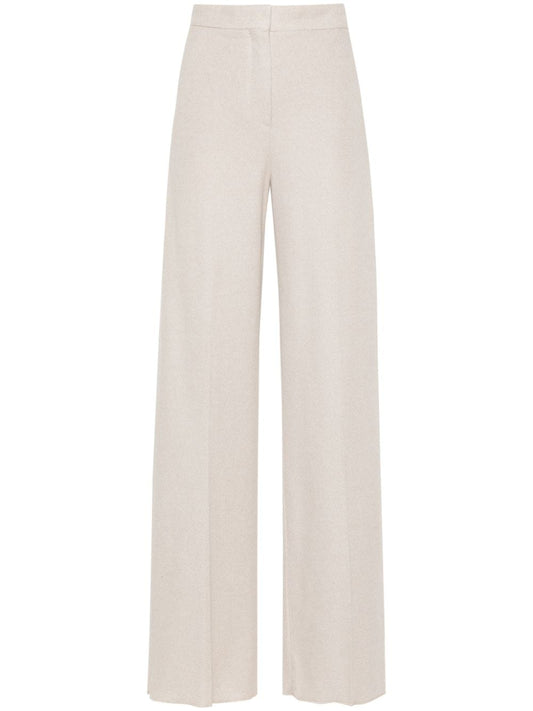 Cotton wide-leg trousers