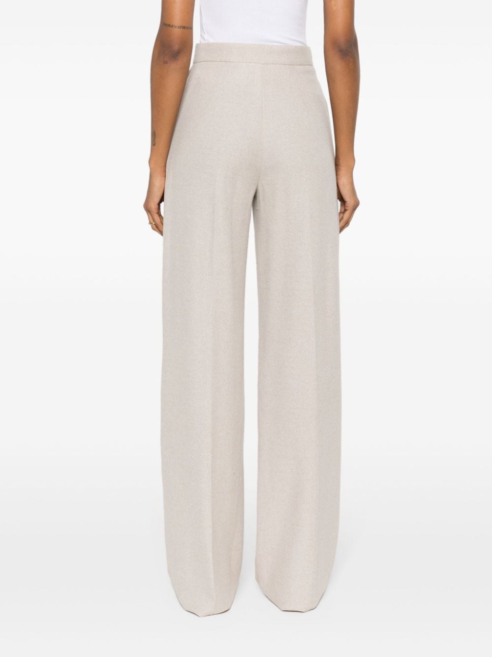 Cotton wide-leg trousers