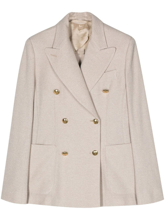 Cotton double-breasted jacket