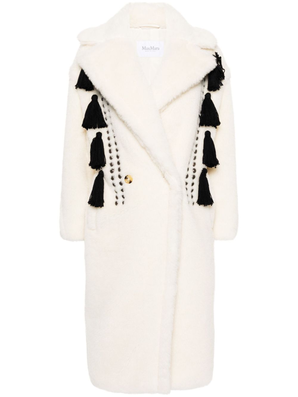 Embroidered wool coat