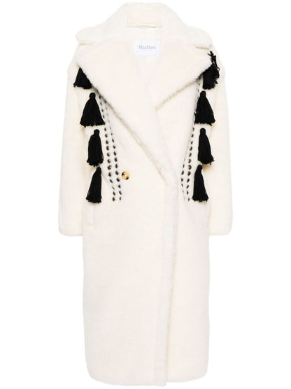 Embroidered wool coat