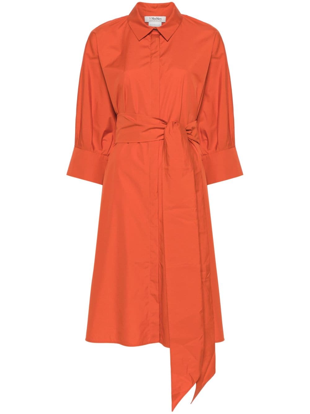 Cotton midi shirtdress