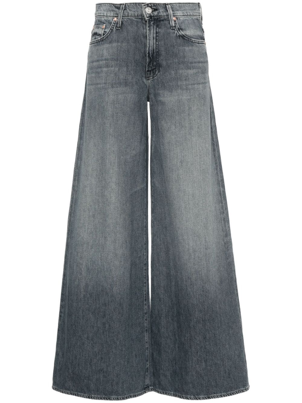 Wide leg denim jeans