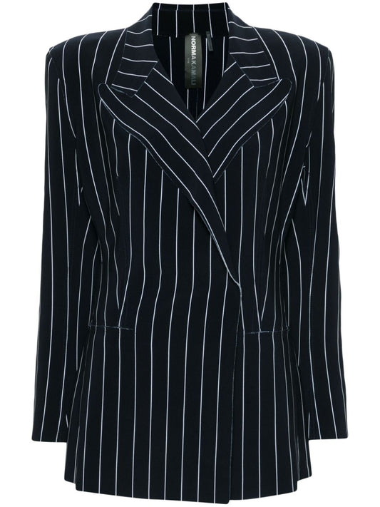 Pinstriped double-breasted jacket