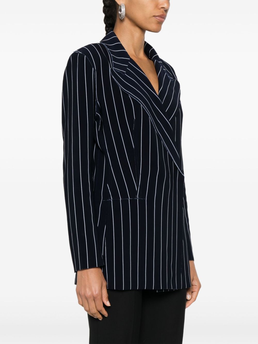 Pinstriped double-breasted jacket