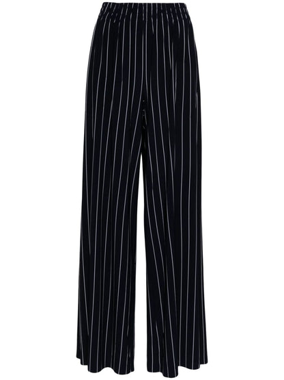 Pinstripe flared trousers