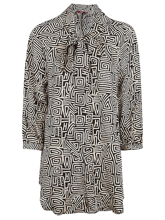 Printed silk shirt