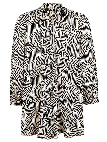 Printed silk shirt