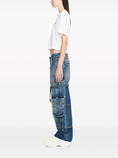 Cargo denim jeans