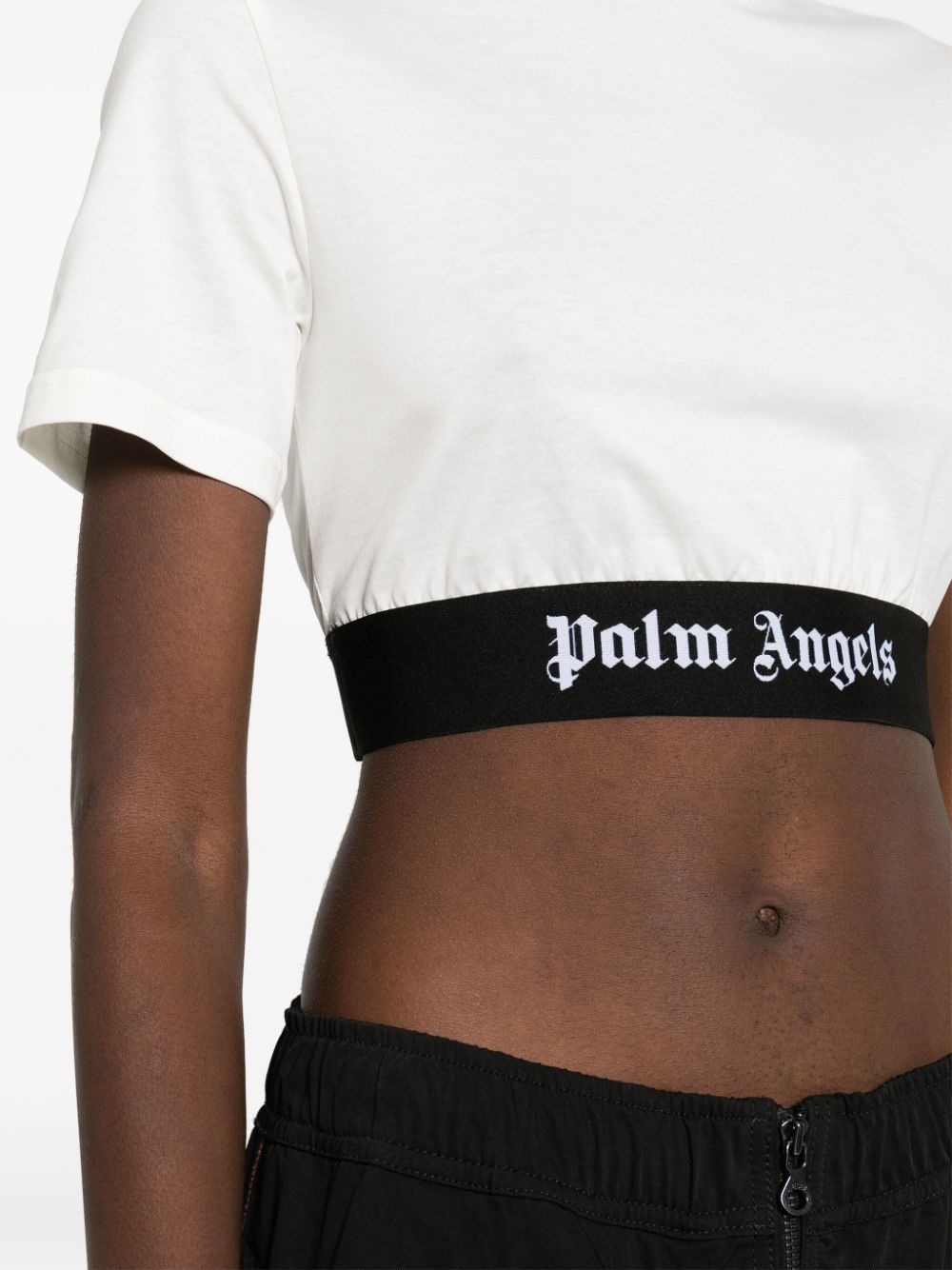 Logo cotton cropped t-shirt