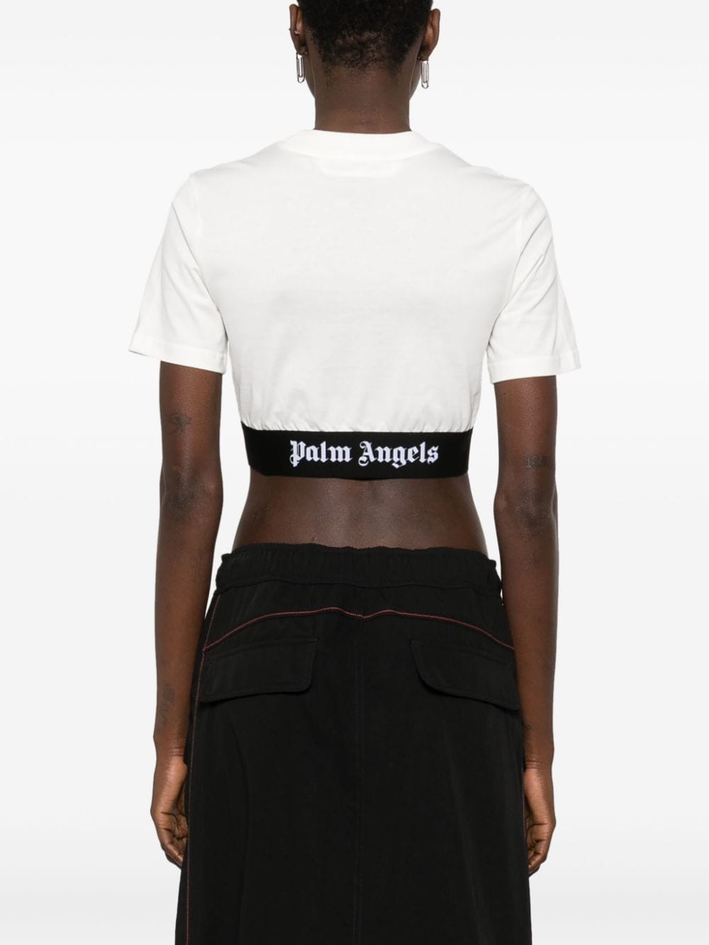 Logo cotton cropped t-shirt