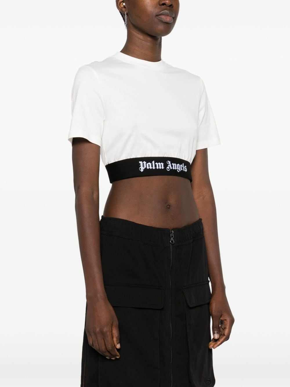 Logo cotton cropped t-shirt