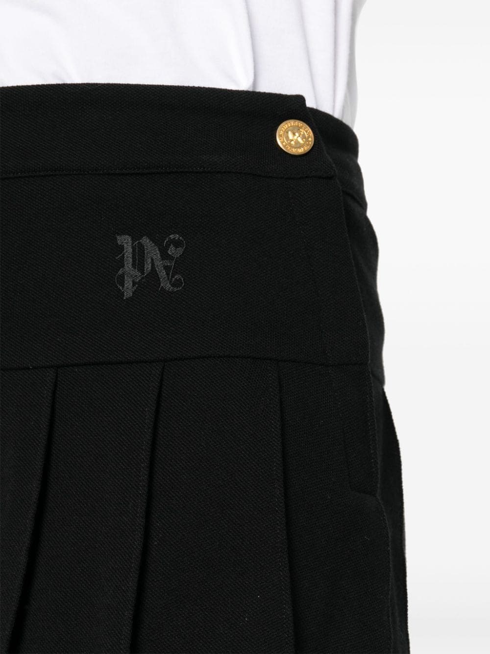 Monogram pleated skirt