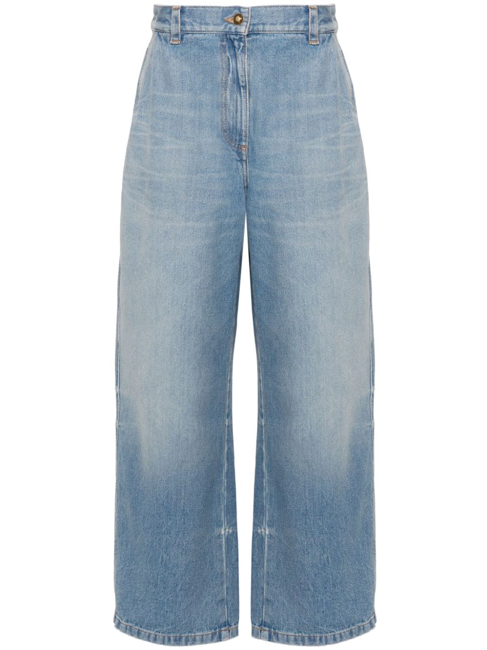 Wide leg denim jeans