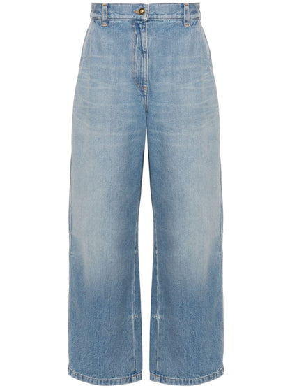 Wide leg denim jeans