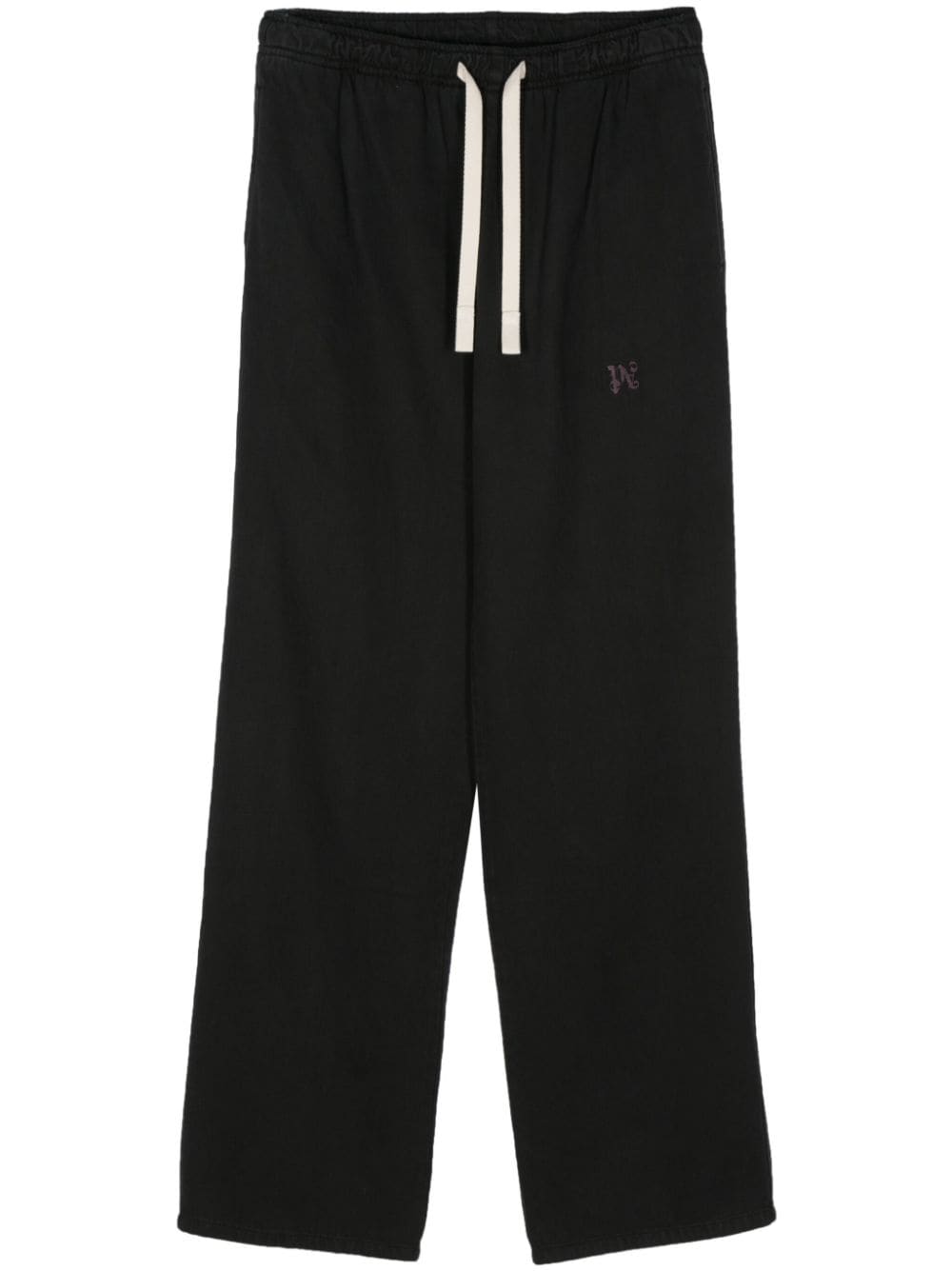 Monogram cotton blend trousers