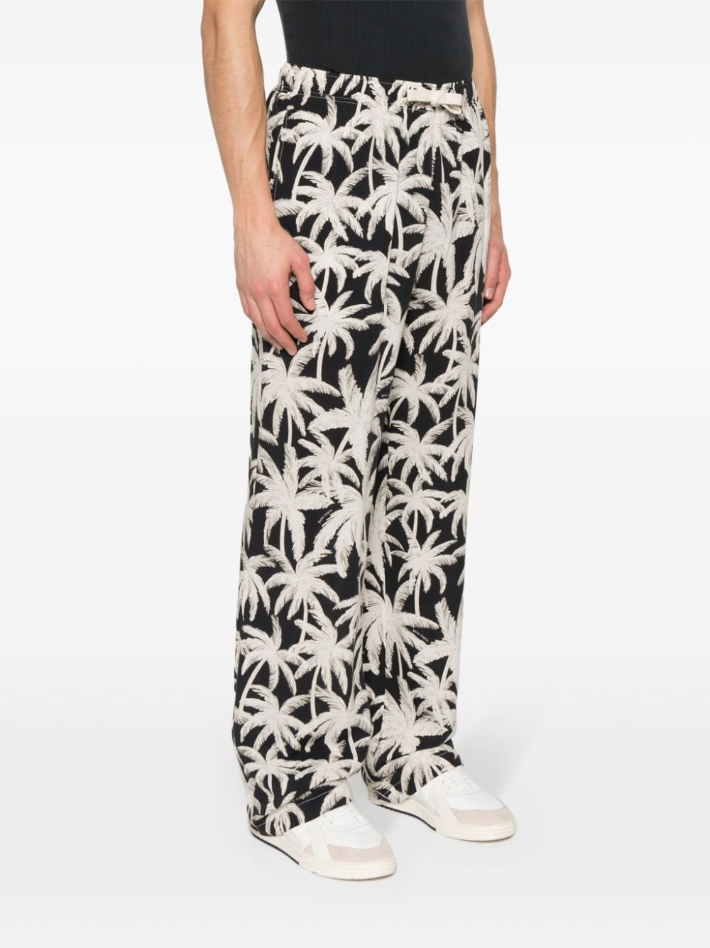 Allover logo loose fit trousers