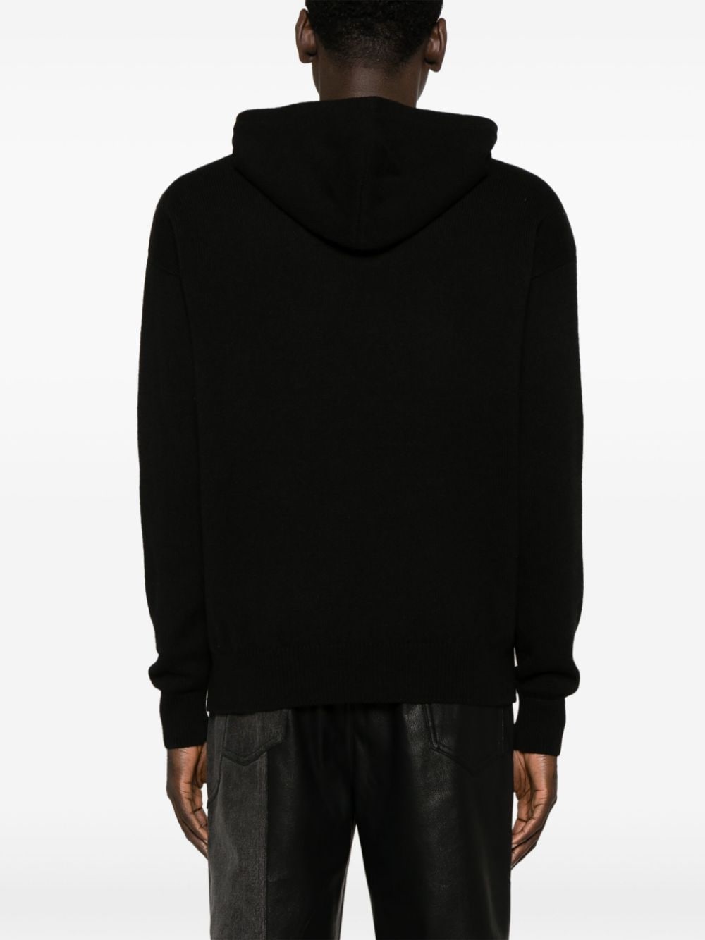 Logo wool blend hooded sweater