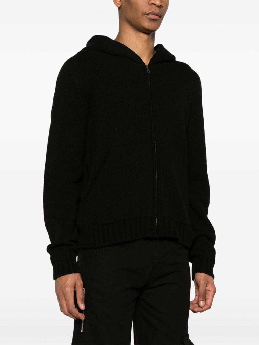 Logo wool blend hooded sweater