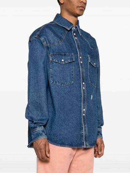 Monogram denim shirt