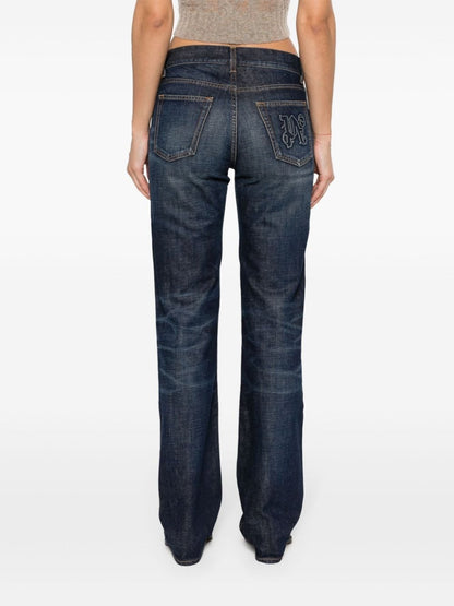 Straight leg denim jeans