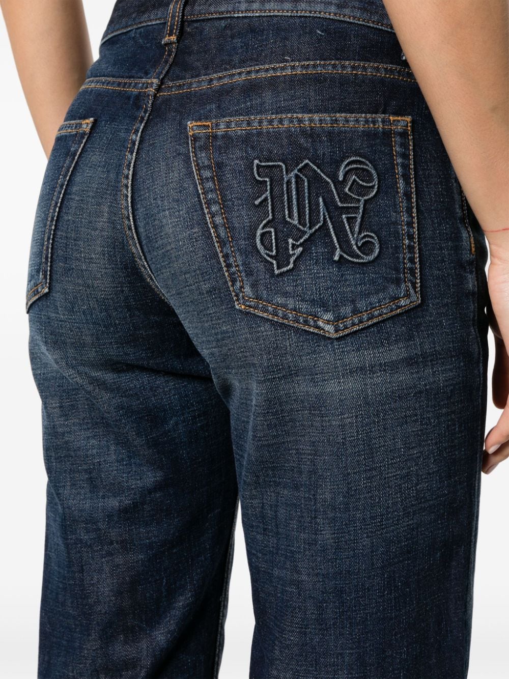 Straight leg denim jeans