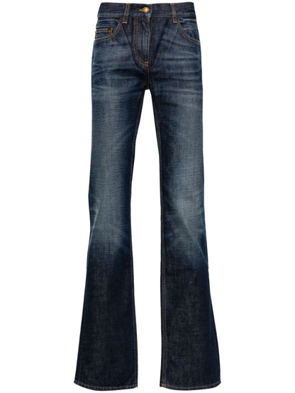 Straight leg denim jeans