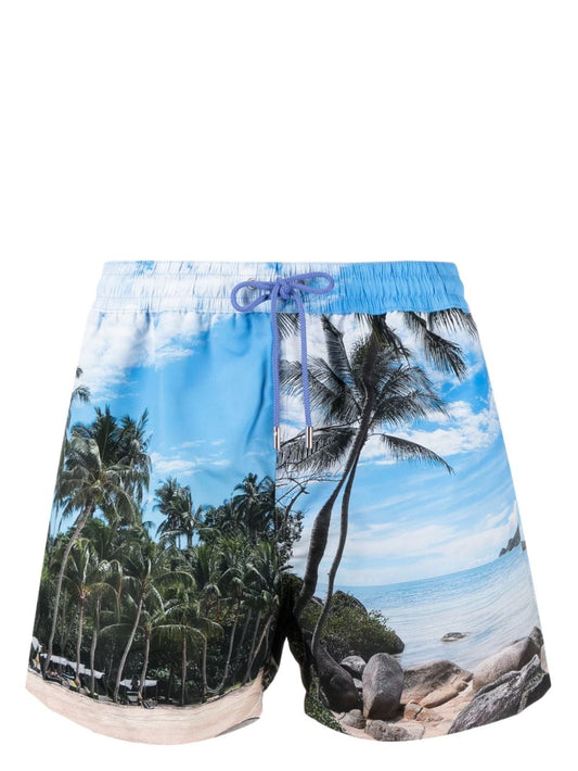 Paradise print swim shorts