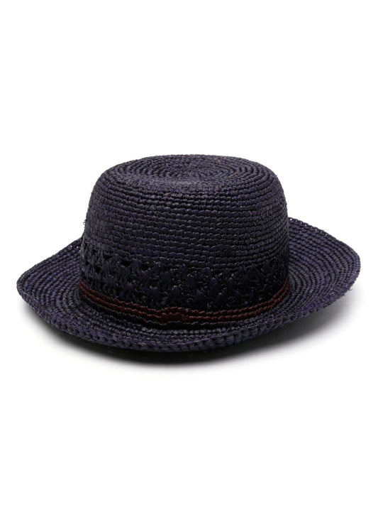 Straw fedora hat