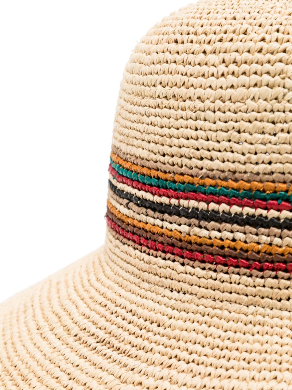 Ribbon-detail straw fedora hat