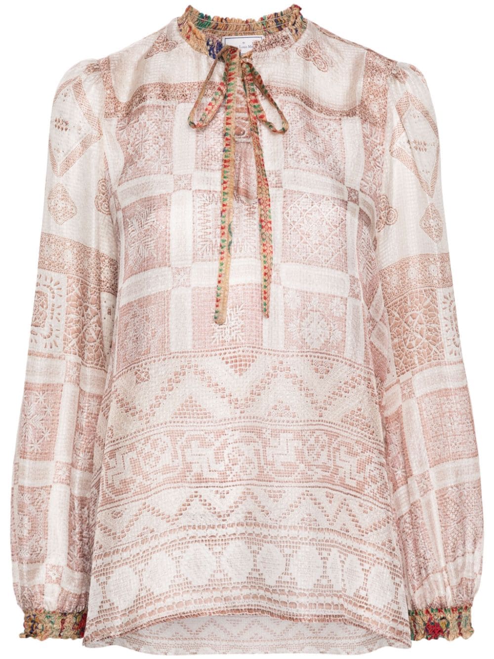 Printed silk shirt